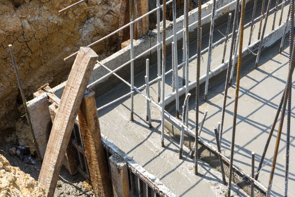 Concrete Footing Pouring in Easton