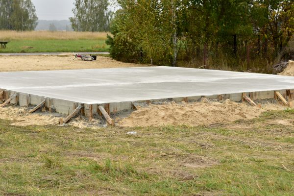 Slab Foundation Installation in Easton
