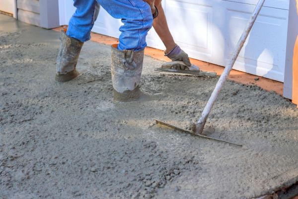 Driveway Slab Construction in Easton
