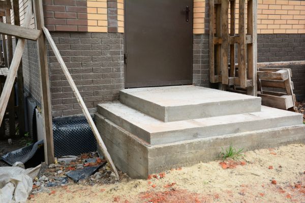 Cement Steps Construction in Easton