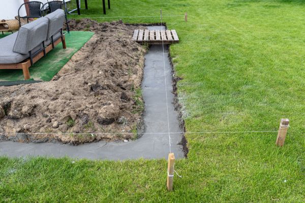 Cement Footer Installation in Easton