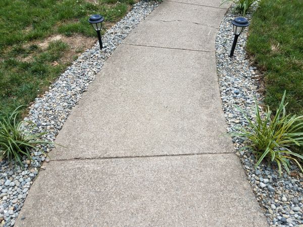 Cement Path Construction in Easton