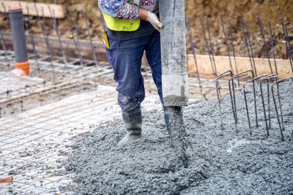 Cabin Foundation Pouring in Easton